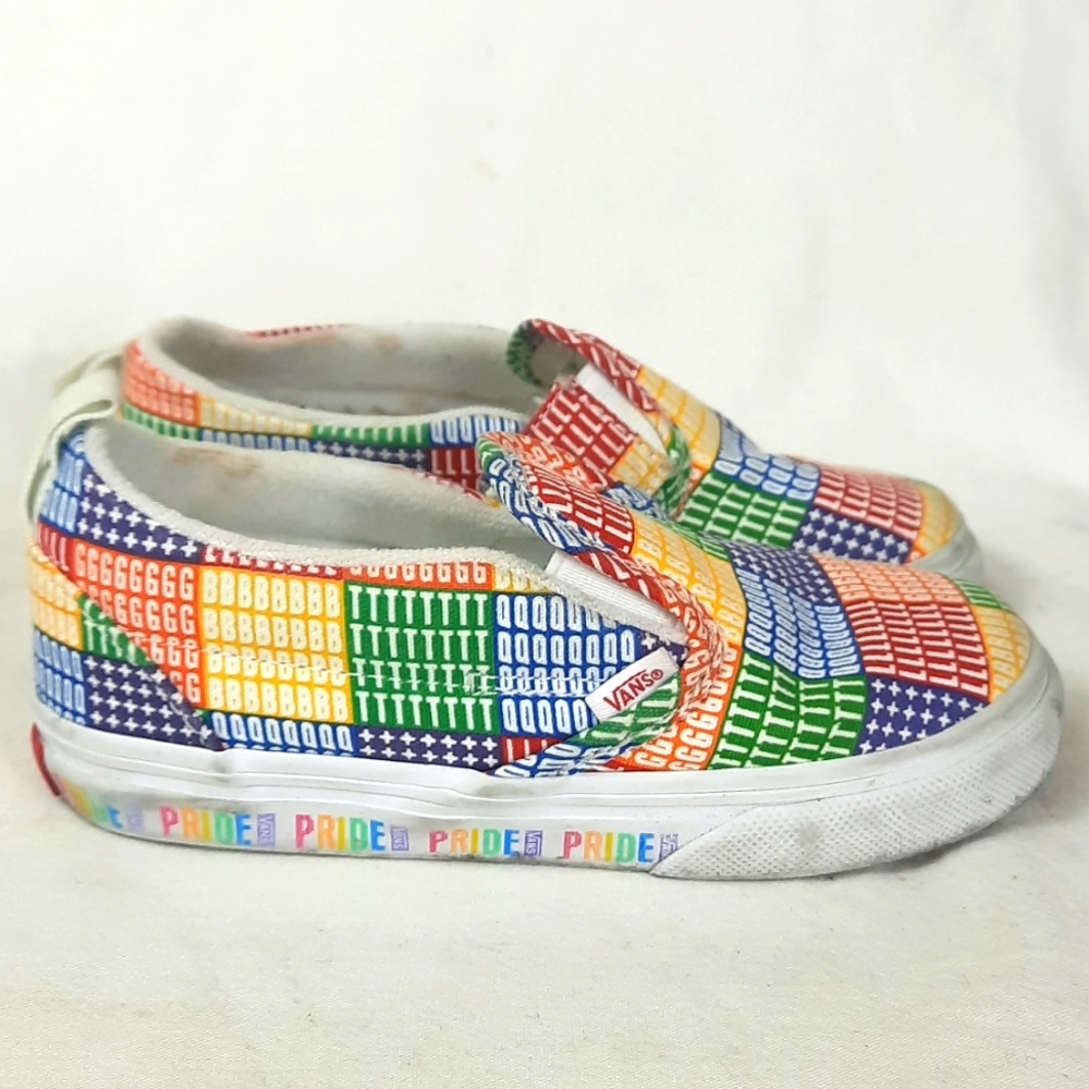 Vans Pride Classic Slip On Shoes Toddler Little Kids Size 9 Multicolor